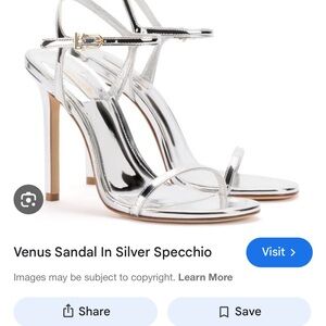 NWT Larroude Venus sandal in Silver Specchio